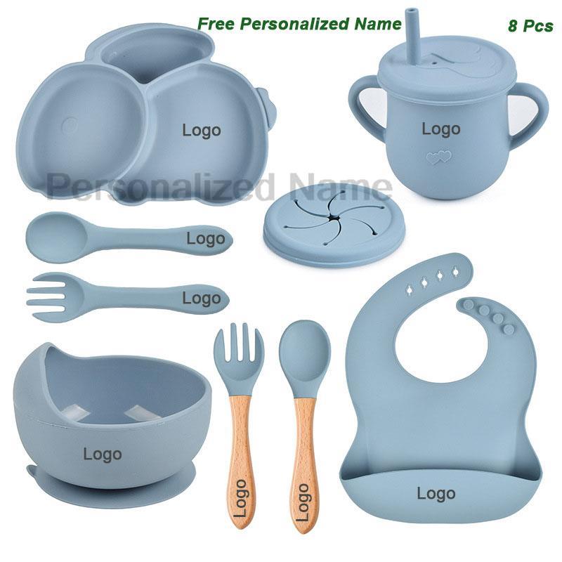 Baby Food Menu - Gratis Nama Pribadi Set Piring Bayi