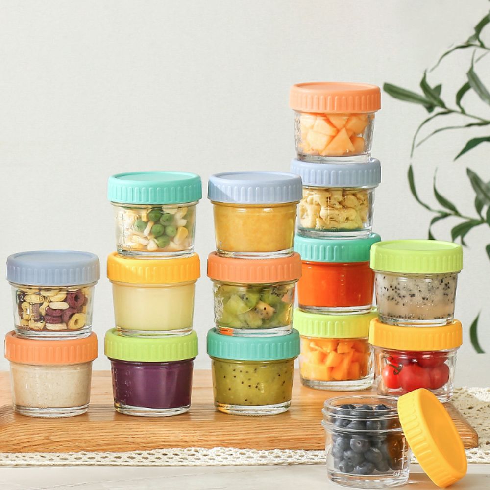 6 Buah Toples Makanan Bayi Kac - Baby Food Jars With Lids ulasan dan harga